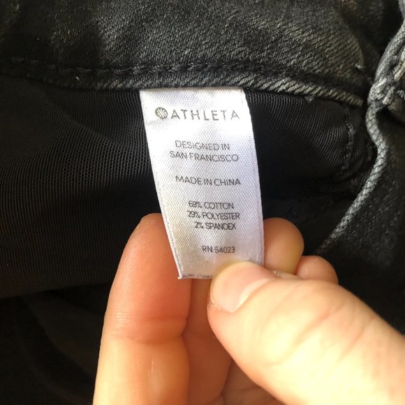 Athleta Sculptek jeans carbon black skinny jeans size 2 - Picture 5 of 10